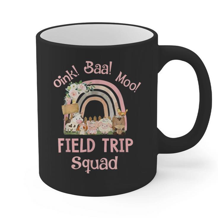 Oink Baa Moo Field Trip Squad Teacher Students Matching Graphic Print Coffee Mug