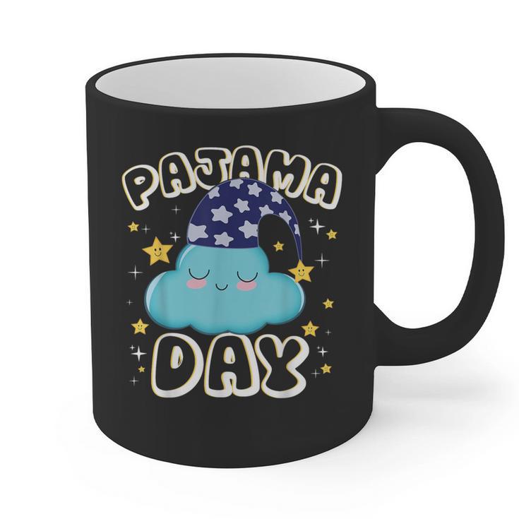 Pajama Day School Spirit Week Fun Cloud Teacher Student Graphic Print Coffee Mug