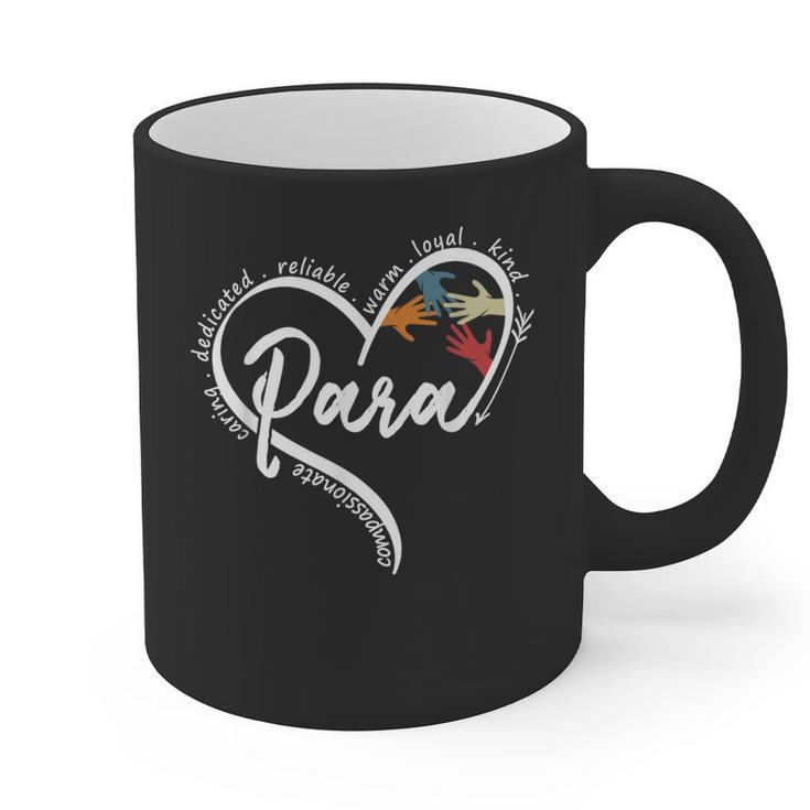 Para Heart Paraprofessional Teacher Paraeducator Graphic Print Coffee Mug