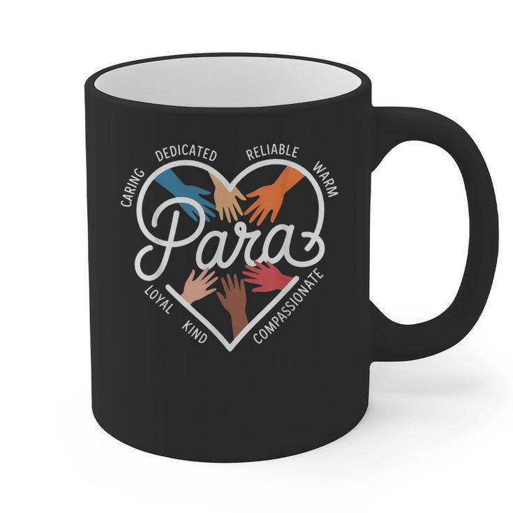 Para Heart Paraprofessional Teacher Paraeducator Graphic Print Coffee Mug