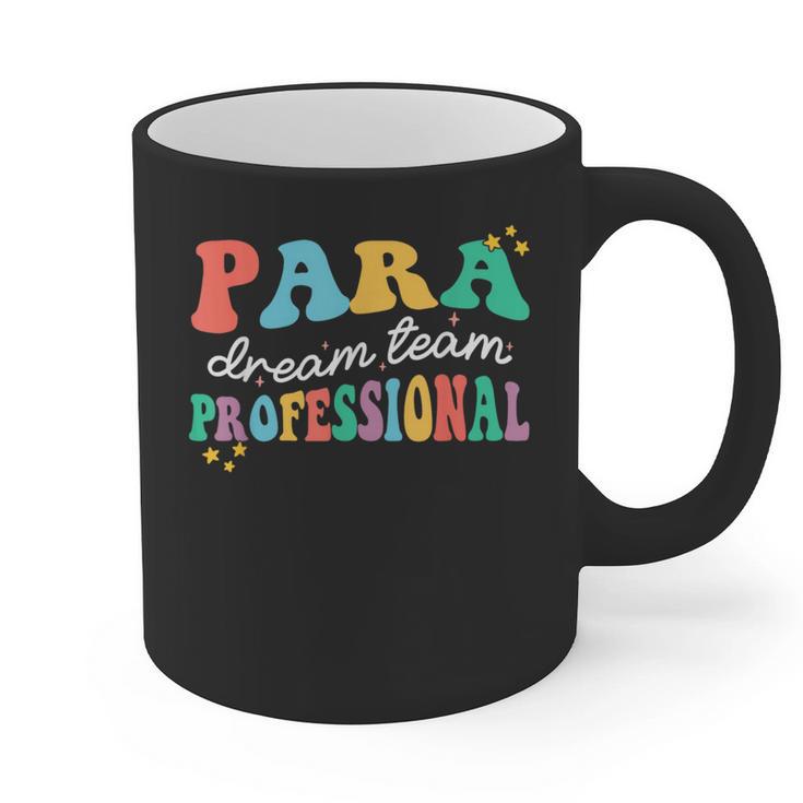 Para Paraprofessional Dream Crew Team Back To School Teacher Graphic Print Coffee Mug