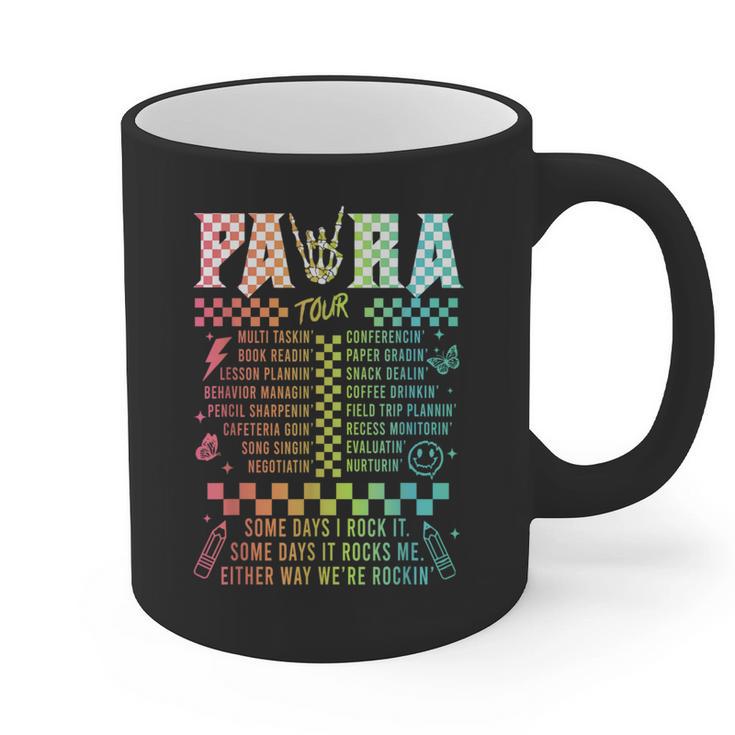 Para Tour Paraprofessional Squad Rock Teacher Back To School Graphic Print Coffee Mug