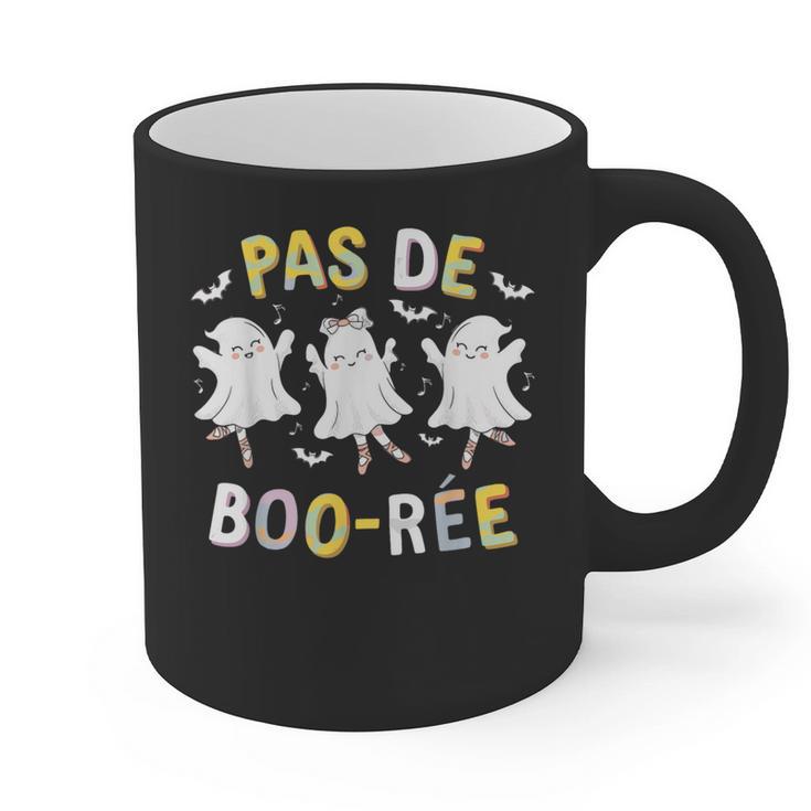 Pas De BOO-Rée Ghost Ballet Dancer Halloween Dance Teacher Graphic Print Coffee Mug