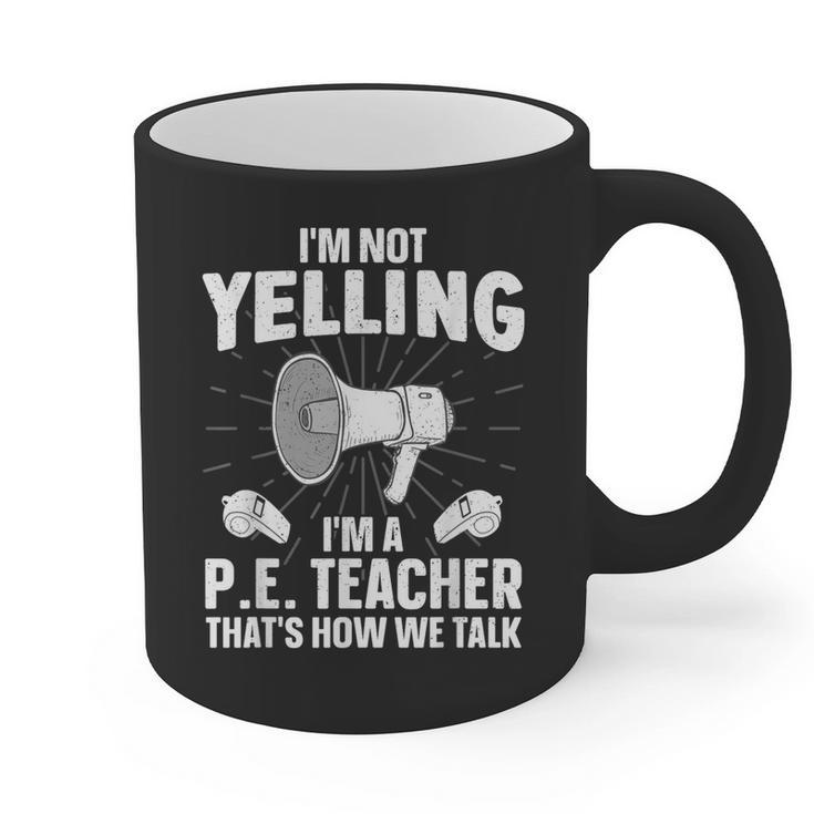 PE Teacher Art For Men Women Gym Teacher Physical Education Graphic Print Coffee Mug