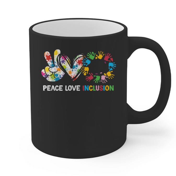 Peace Love Inclusion Sped Squad Special-Ed Teacher Daycare Graphic Print Coffee Mug
