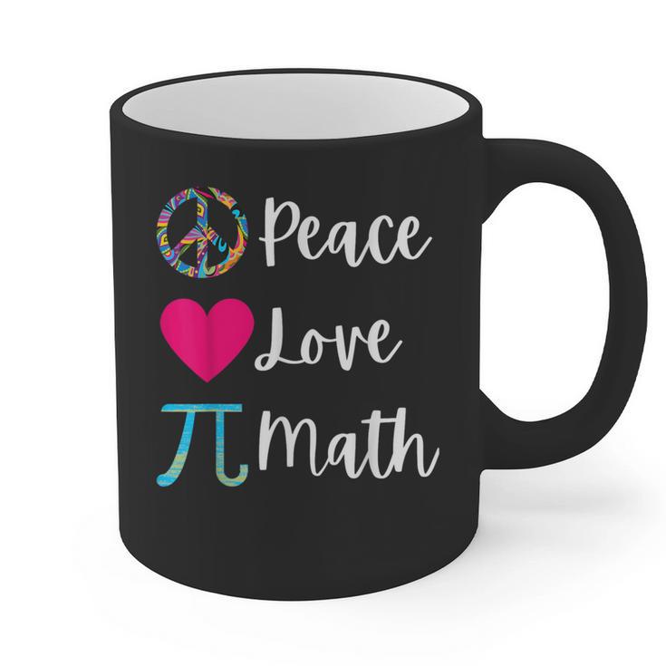 Peace Love Math Maths Teacher Pi Symbol Men Women Graphic Print Coffee Mug