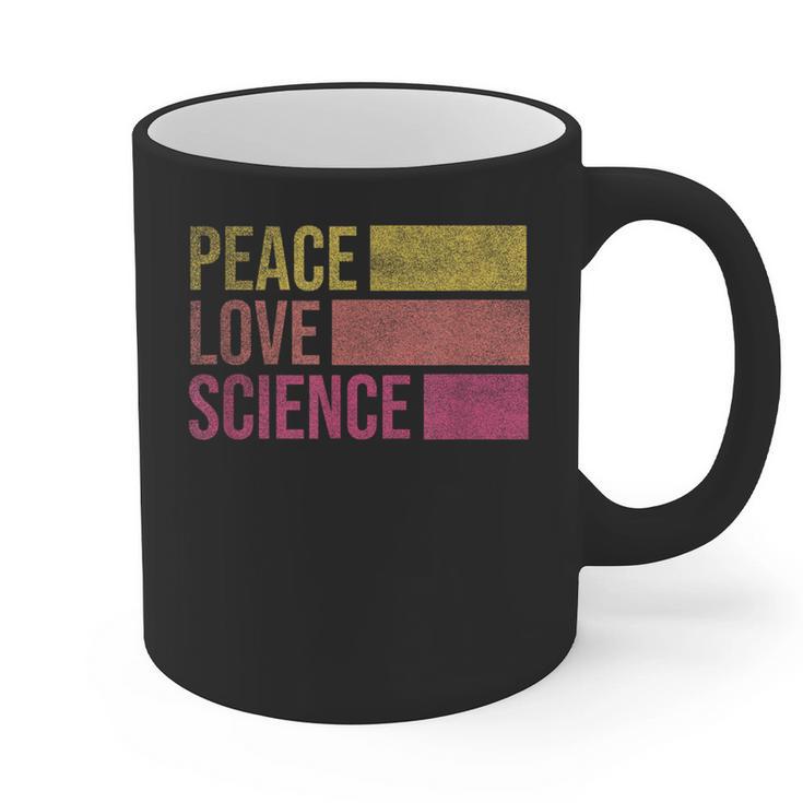 Peace Love Science Lovers Math Chemistry Teacher Graphic Print Coffee Mug