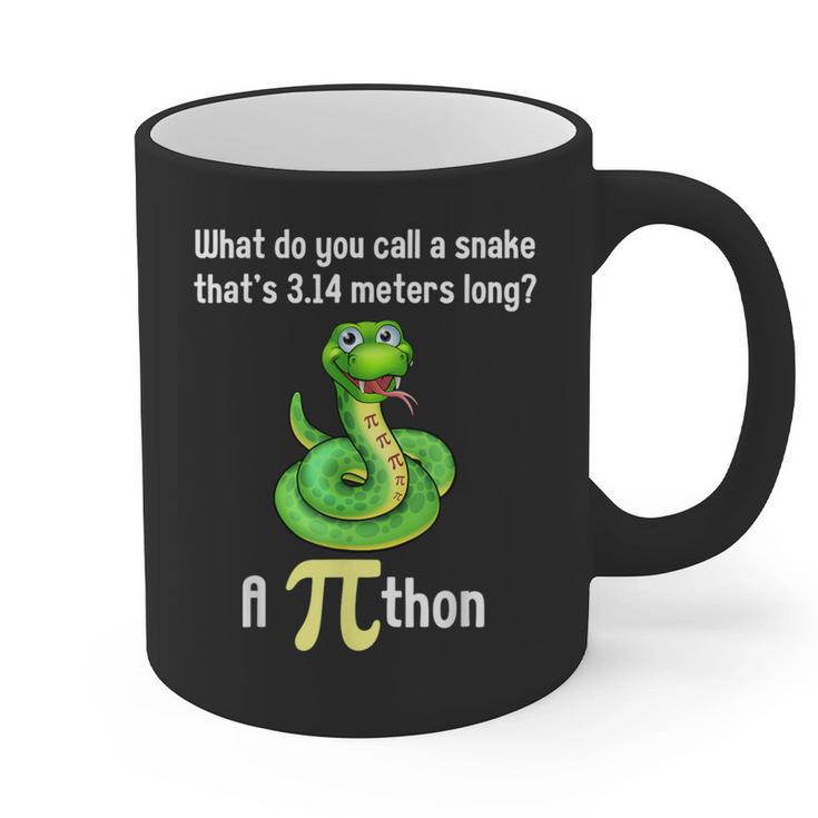 Pi Day Puns Pithon Math Teacher Jokes Women Men Kids Graphic Print Coffee Mug