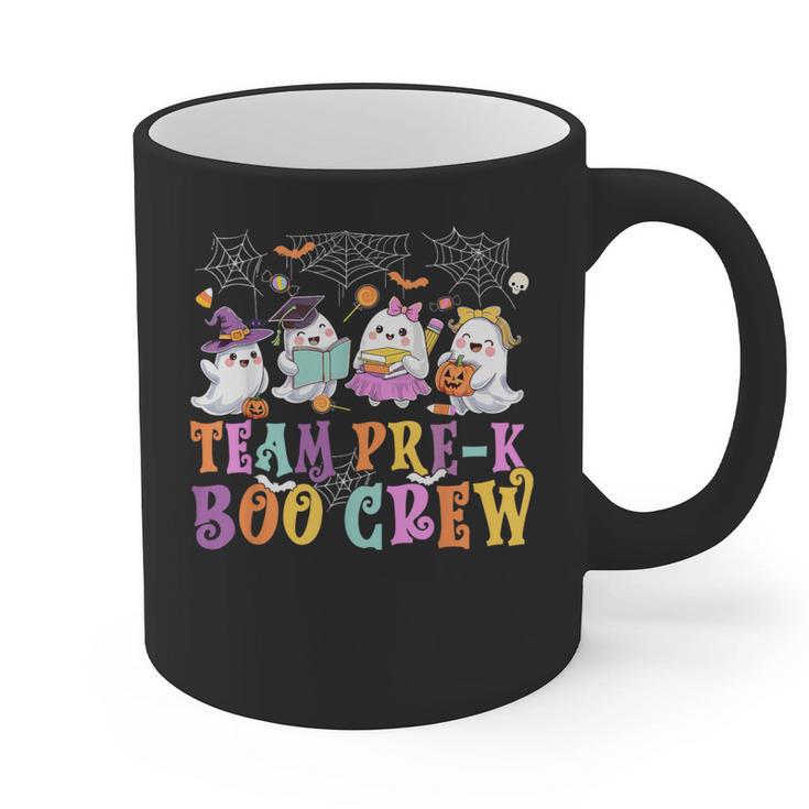 Pre-K Boo Crew Ghost Halloween Teacher Student Graphic Print Coffee Mug