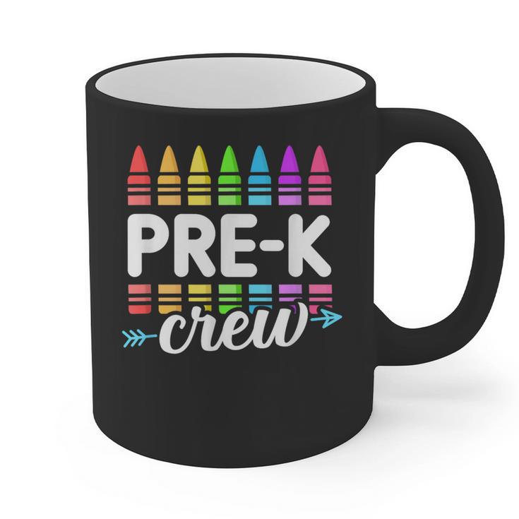 Pre-K Crew Teacher Team Squad Hello Back School Graduation Graphic Print Coffee Mug