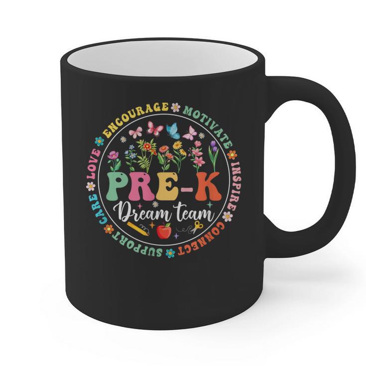 Pre-K Dream Team Back To School Teacher Flower Graphic Print Coffee Mug