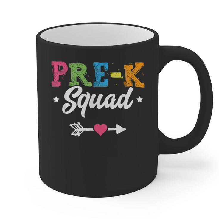 Pre-K Squad Teacher Student Kids Preschool Back To School Graphic Print Coffee Mug