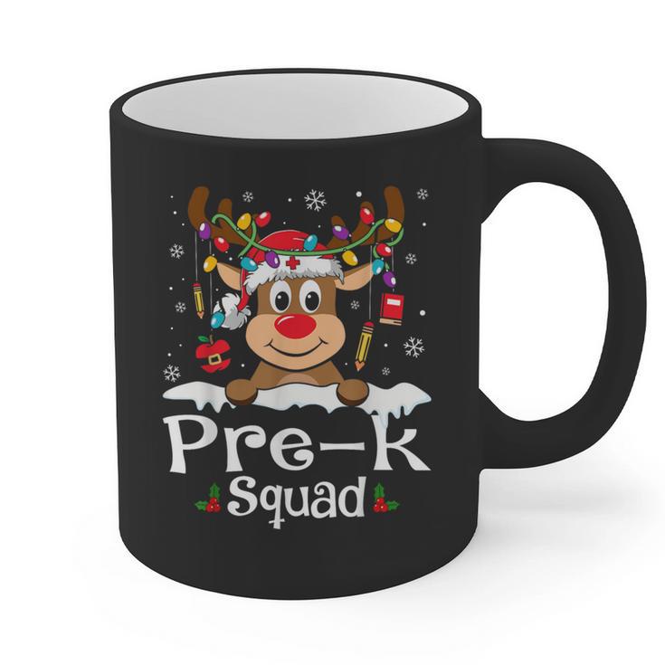 Pre-k Teacher Squad Reindeer Teacher Christmas Graphic Print Coffee Mug
