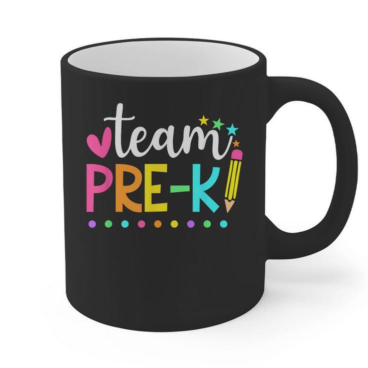 Pre-k Team Pencil Teacher Student Back To School Girls Graphic Print Coffee Mug