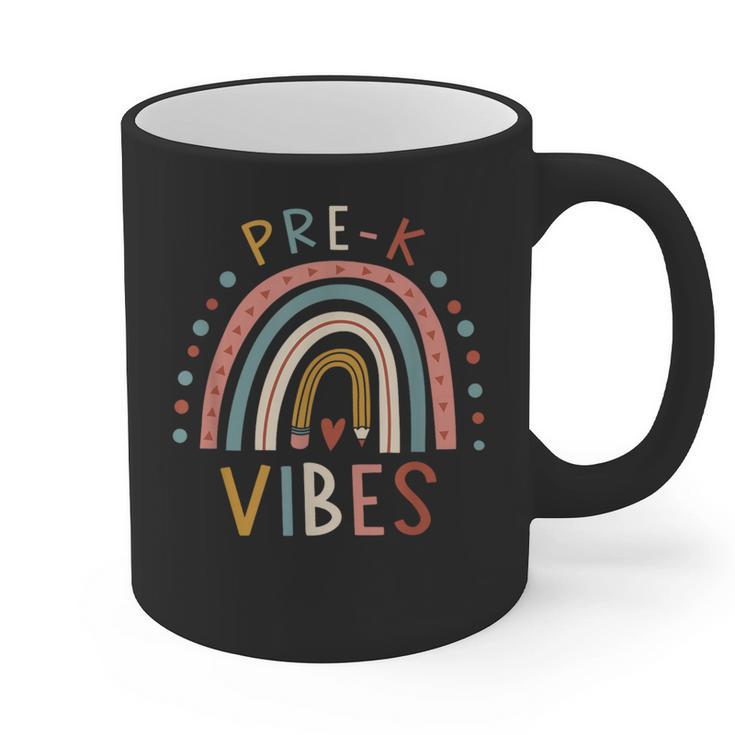 Pre K Vibes Back To School Student Teacher Graphic Print Coffee Mug