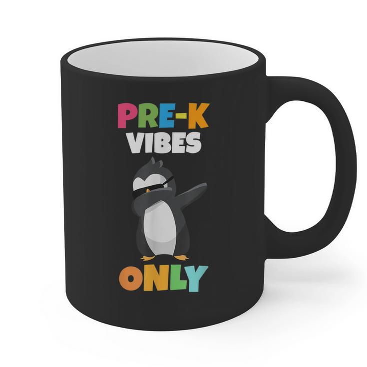 Pre-K Vibes Only Penguin Teachers Kids Back To School Graphic Print Coffee Mug