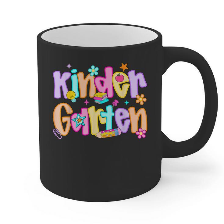 Preppy Kindergarten First Day Of School Teachers Girls Boys Graphic Print Coffee Mug