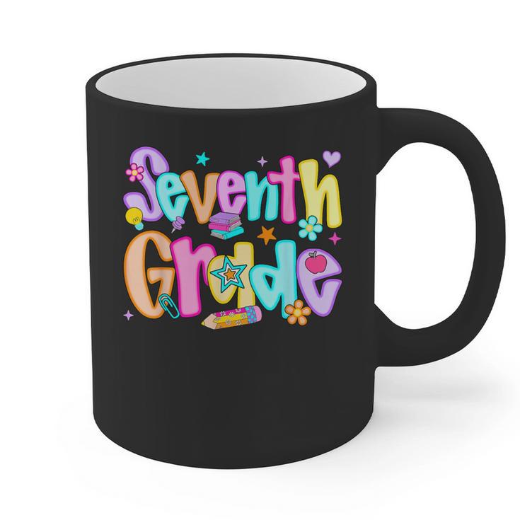 Preppy Seventh Grade Back To School 7th Grade Teachers Girls Graphic Print Coffee Mug