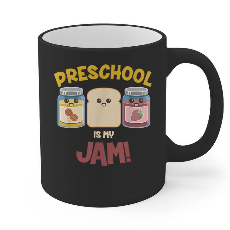 Preschool Is My Jam Teacher Shirt Graphic Print Coffee Mug