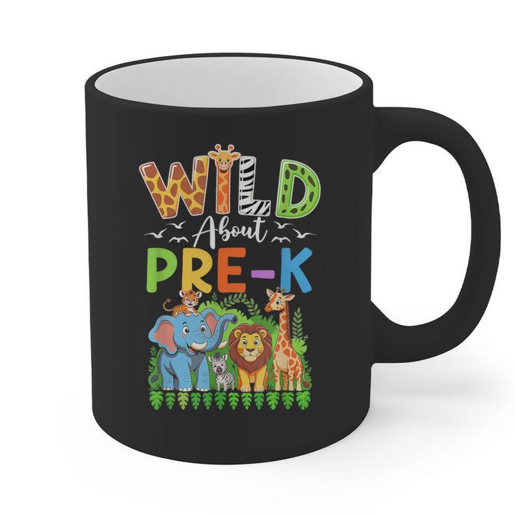 Preschool Teacher Kids Back To School Wild About Pre-K Graphic Print Coffee Mug