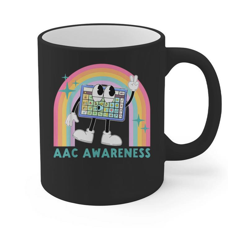 Rainbow AAC Awareness Month SPED Teacher SLP Communication Graphic Print Coffee Mug