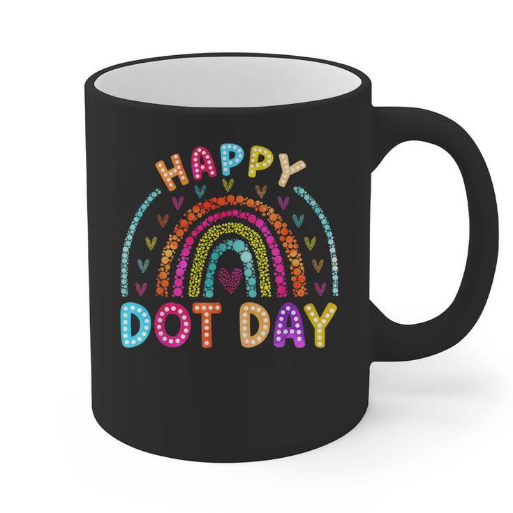 Rainbow Happy Dot Day Shirts Teacher Kids September 15th Graphic Print Coffee Mug