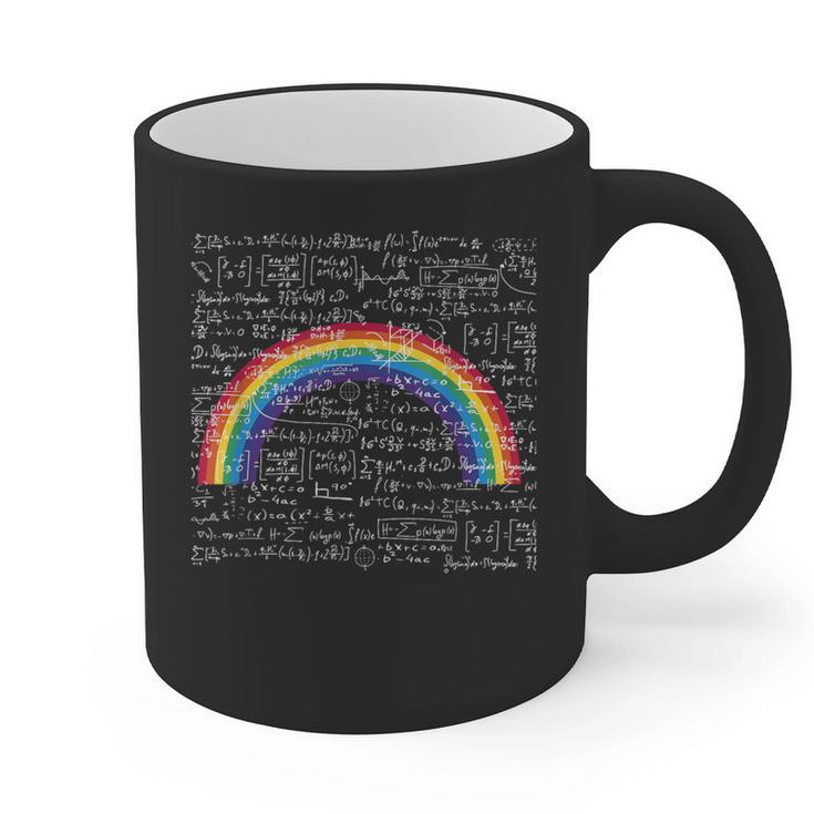 Rainbow Math Equation Teacher Nerd Retro LGBT Gay Pride Flag Graphic Print Coffee Mug