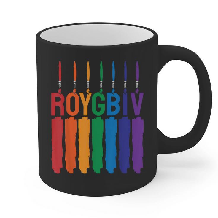 Rainbow Roygbiv Kids Artist Costume Art Teacher Graphic Print Coffee Mug