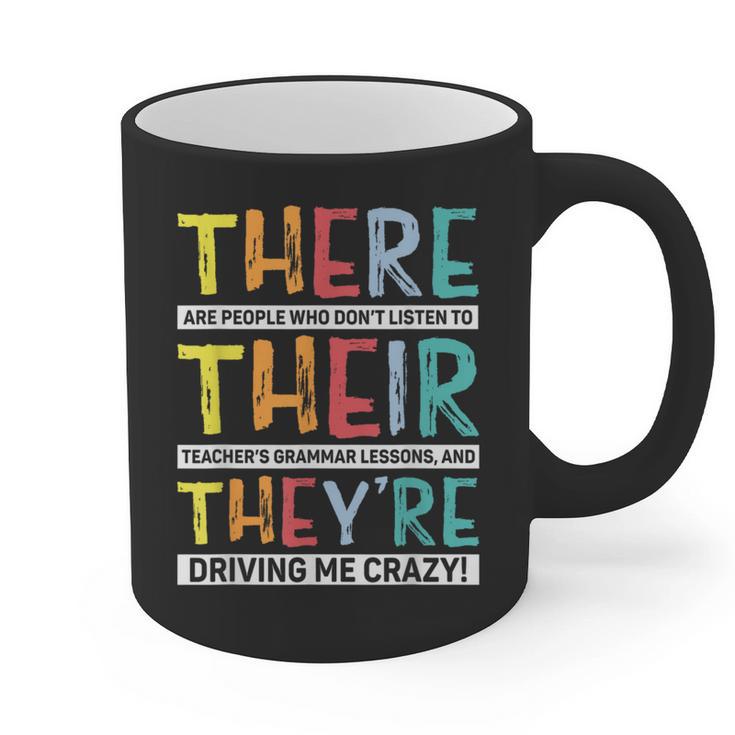 There Their They’Re Grammar Joke For English Teacher Student Graphic Print Coffee Mug