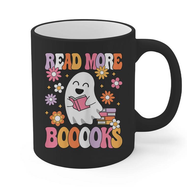 Read More Books Groovy Halloween Teacher Women Graphic Print Coffee Mug