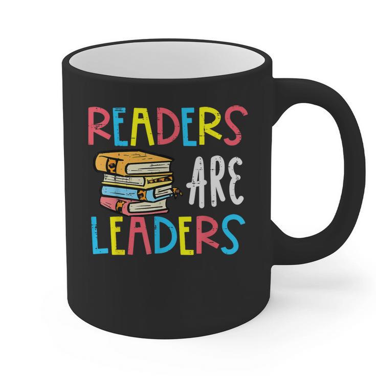 Readers Are Leaders Reading Book Lover Teacher Women Men Kid Graphic Print Coffee Mug