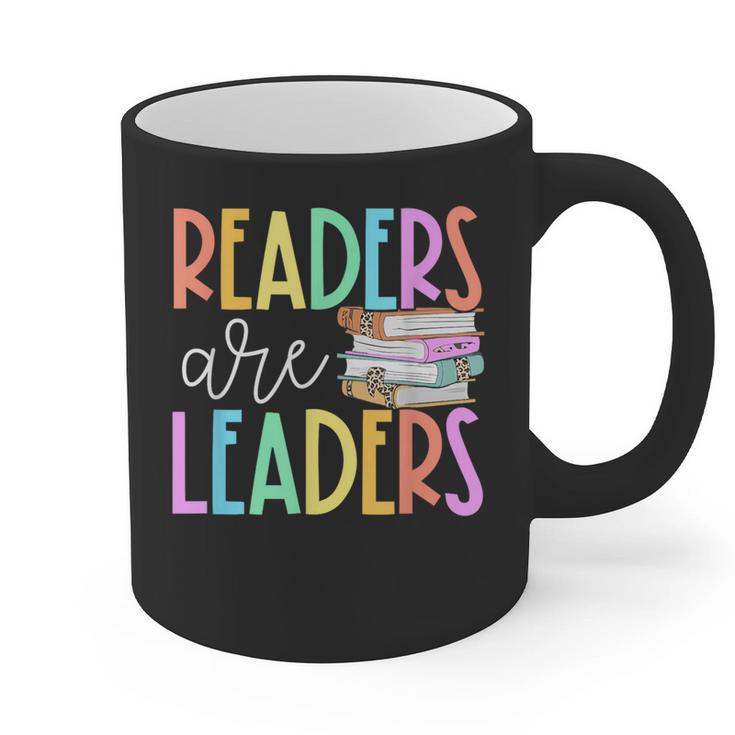 Readers Are Leaders Reading Book Lovers Teacher Women Kids Graphic Print Coffee Mug