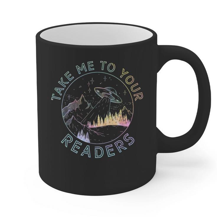 Take Reading English Teacher Library Alien Space T-S Tie Dye Graphic Print Coffee Mug