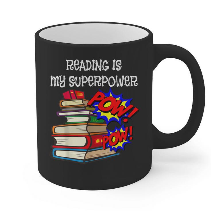 Reading Is My Super Power Superhero Best English Teacher Graphic Print Coffee Mug