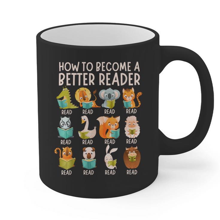 Reading Teacher How To Become a Better Reader Book Lover Fun Graphic Print Coffee Mug