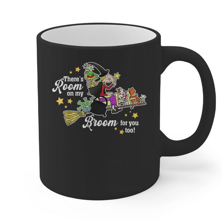 There's Room On My Broom For You Too Teacher Halloween Graphic Print Coffee Mug