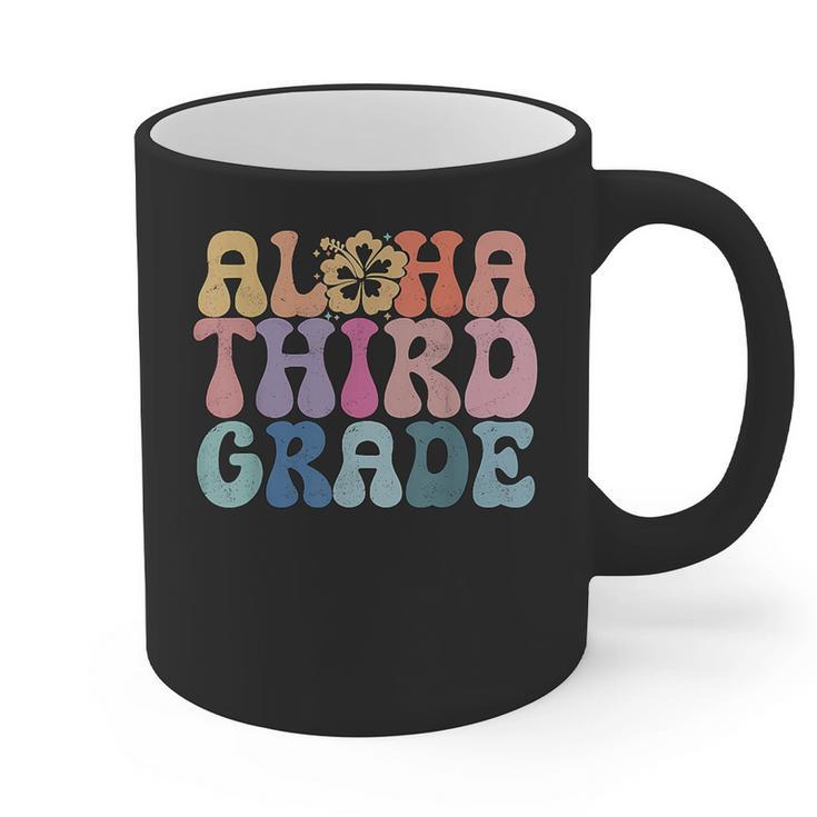 Retro Aloha Third Grade Teacher Summer Vacation Beach Hawaii Graphic Print Coffee Mug