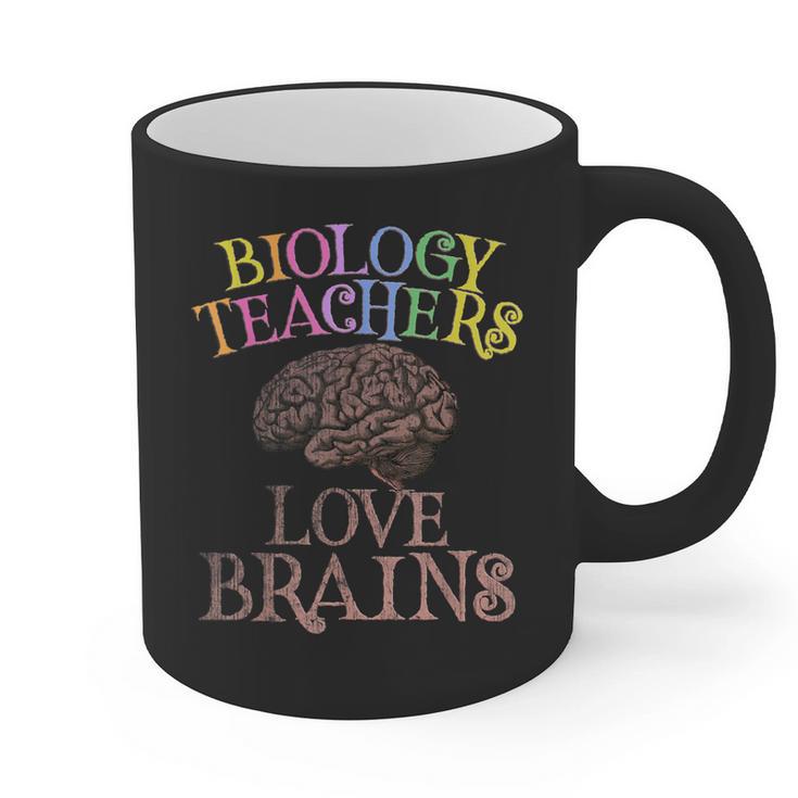 Retro BIOLOGY TEACHERS LOVE BRAINS This Is My Scary STEM Graphic Print Coffee Mug