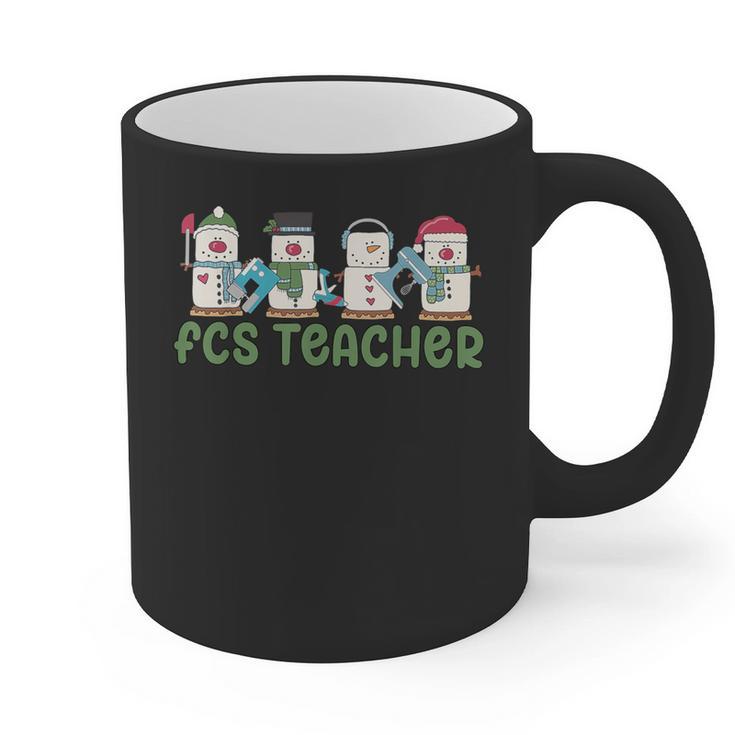 Retro Christmas Snowman FCS Teacher Family Consumer Science Graphic Print Coffee Mug