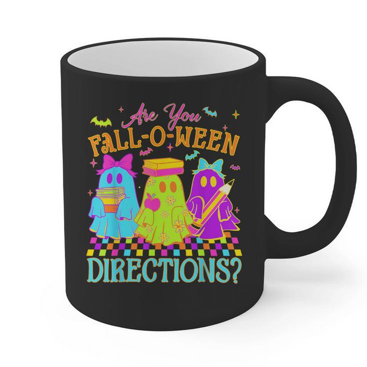 Retro Are You Falloween Direction Teacher Spooky Halloween Graphic Print Coffee Mug