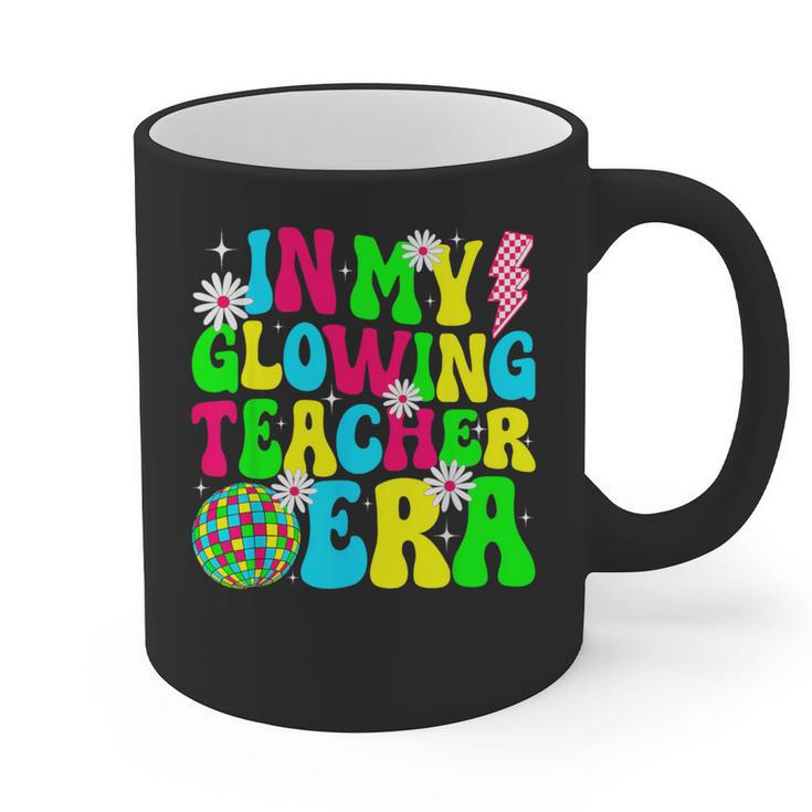 Retro Groovy In My Glowing Teacher Era Happy Teacher's Day Graphic Print Coffee Mug