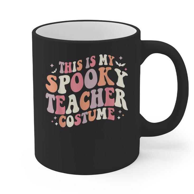 Retro Halloween This Is My Spooky School Teacher Costume Graphic Print Coffee Mug