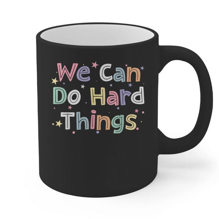 Retro We Can Do Hard-Things Teacher Back To School Graphic Print Coffee Mug