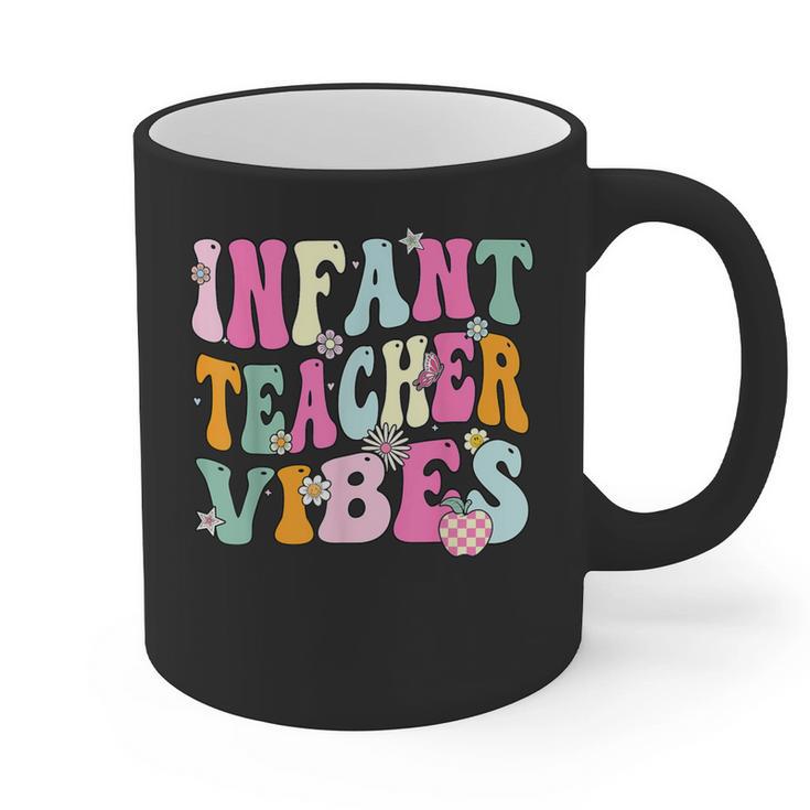 Retro Infant Teacher Vibes Women Daycare Teacher Graphic Print Coffee Mug