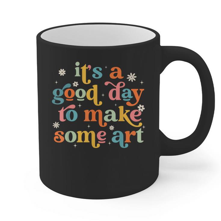 Retro It's a Good Day To Make Some Art Teacher Student Graphic Print Coffee Mug