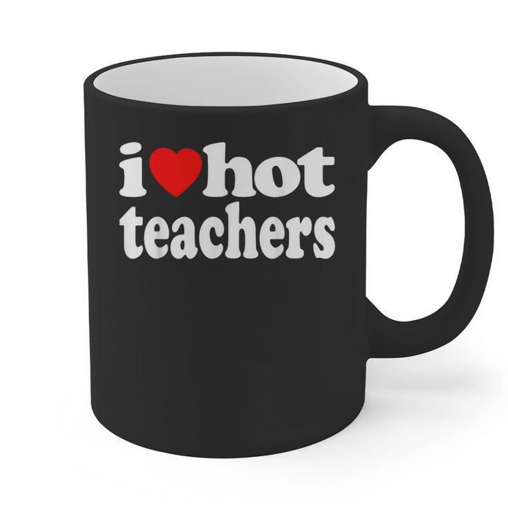 Retro I Love Hot Teachers Vintage I Heart Hot Teacher Men Women Girls Kids Graphic Print Coffee Mug