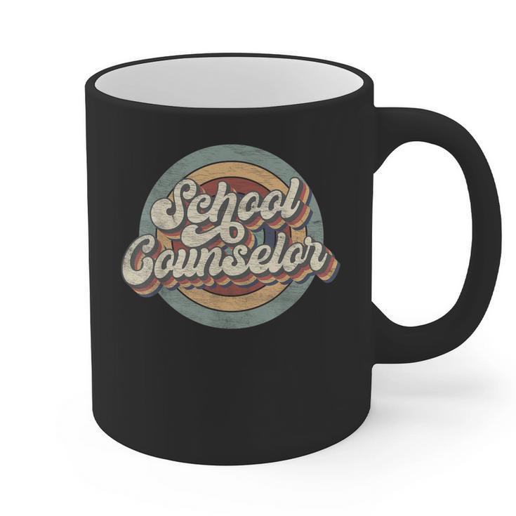Retro School Counselor Back To School Teacher Squad Crew Graphic Print Coffee Mug