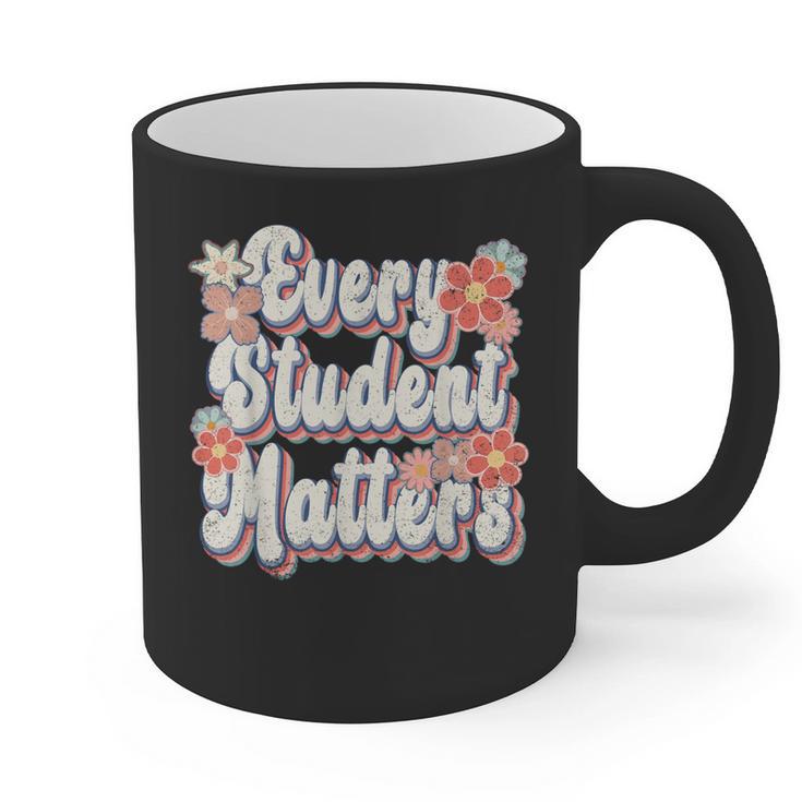 Retro Vintage Every Student Matters Teacher Paraprofessional Graphic Print Coffee Mug