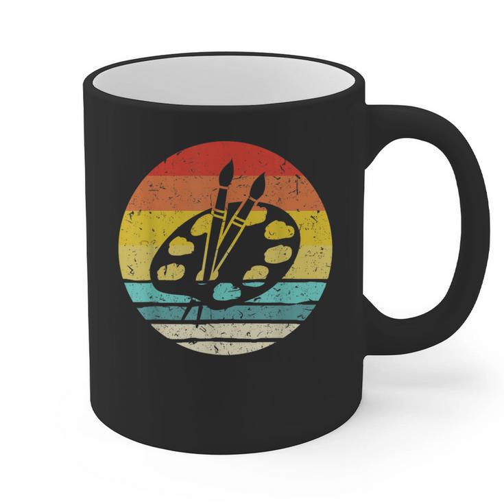 Retro Vintage Paint Palette Costume Artist Art Teacher Men Women Graphic Print Coffee Mug