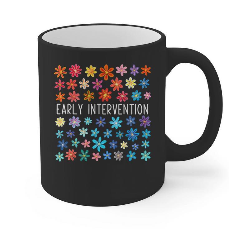 Retro Wildflower Early Intervention Teacher Interventionist Graphic Print Coffee Mug